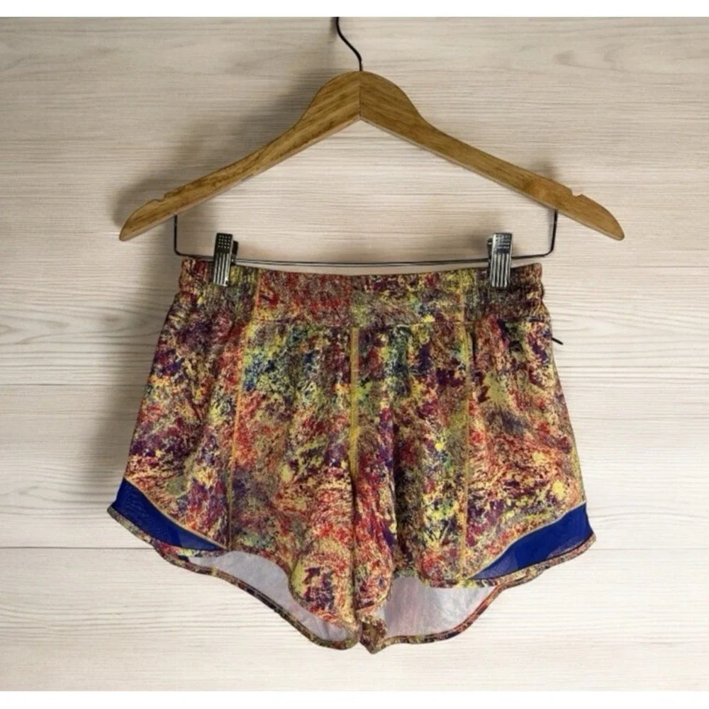 🦄 Lululemon SeaWheeze Hotty Hot Short 4" Woodland Sprint Women's Size 8 Tall - Picture 2 of 12